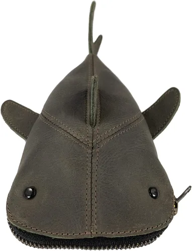 Vista 3 de Hide & Drink, Bolsa de monedas con cremallera, Estuche en forma de tiburón, Animales de peluche, Banco, Bolsa de cambio, monedero para lápices