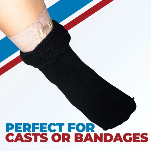 Vista 6 de 3 pares de calcetines extra anchos para pies hinchados, calcetines antideslizantes para diabéticos para hombres, uso hospitalario