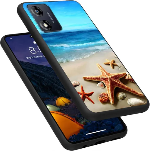 Vista 17 de Funda para Motorola Moto G Play 4G 2024, delgada y ligera, de silicona de TPU suave, color negro, ultrafina, para Motorola Moto G Play 4G 2024, Art