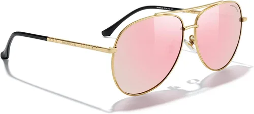 Vista 5 de MERRY'S Lentes de sol de aviador para mujeres y hombres, lentes de espejo polarizadas con funda, lentes de sol polarizadas para conducción, 2.362 in