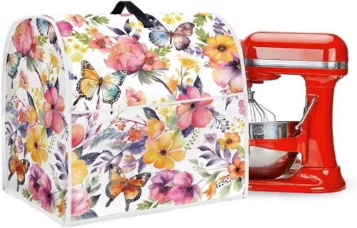 Vista 6 de Butterfly Kitchen Aid - Funda acolchada para batidora de pie, se adapta a todos los modelos de cabezal inclinable y elevador de tazón, tela