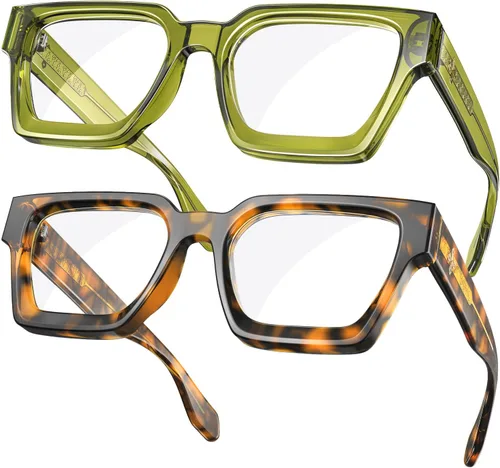 Vista 11 de VISOONE Rectángulo TR90 UV400 - Gafas antirreflejos para computadora Alyssum Blanco