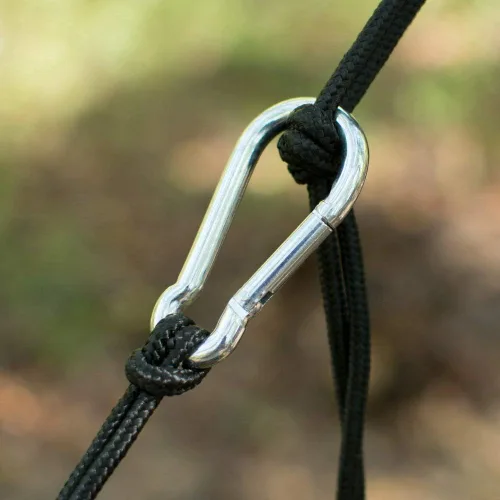 Vista 4 de Fox Outfitters Neolite - Hamaca doble para campamento, ligera, portátil, de nailon, para mochileros, viajes, playa, patio, correas de hamaca