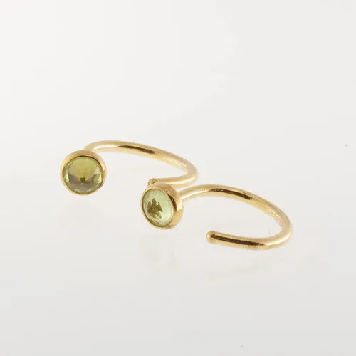 Vista 36 de Half Huggie Gold Hoop Earrings for Girls Women Tiny Cartilage Birthstone Stud Piercing Earring Hypoallergenic Earring Screw Back Dainty Hug Hoops