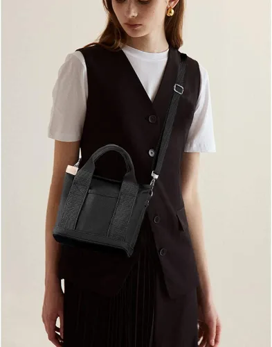 Vista 5 de Yaopeing Pequeña bolsa de lona, pequeña bolsa de mano, bolsa de hombro para mujer
