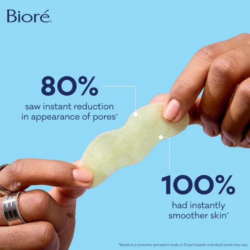 Vista 8 de Bioré Mascarilla de nariz burbujeante para refinar poros, ácido glicólico y ácido hialurónico exfoliante para cara, mascarilla limpiadora de poros