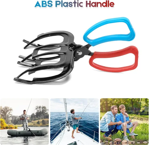 Vista 3 de Fish Claw Gripper, Fishing Pliers Gripper, Claw Fish Gripper, Metal Fish Control Clamp Tong Tackle Tool, Multi-Functional Lightweight Non-Slip Fish