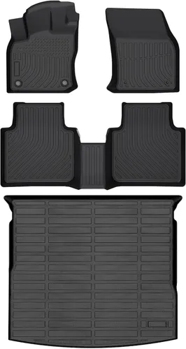 Vista 12 de HAFIDI® Juego de alfombrillas y forro de carga para Kia EV9 2024 2025 2026 (no apto para sillas de relajación), protección para todo tipo de clima