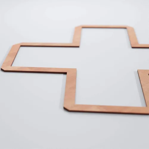 Vista 146 de 7 3/8"W X 7 3/8"H Extra Pequeño Fowler Decorativo Fretwork Madera Paneles De Pared, Aliso
