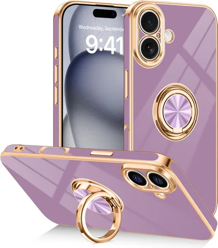 Vista 37 de Funda diseñada para iPhone 17 Pro Max con soporte de anillo, color azul
