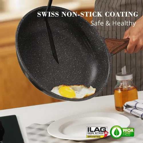Vista 5 de SENSARTE Sartén antiadherente de 8 pulgadas para tortilla Pan10 pulgadas con tapa