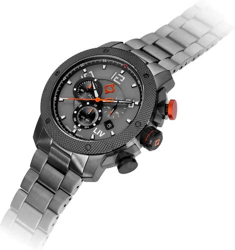 Vista 5 de LIV GX1 - Reloj clásico resistente con cronógrafo suizo de 177 pulgadas 316L SS 3D multicapa con fecha rápida resistente a los arañazos resistente