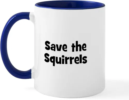 Vista 65 de CafePress Taza navideña de ardilla de 11 oz (11.0 fl oz) taza de café de cerámica