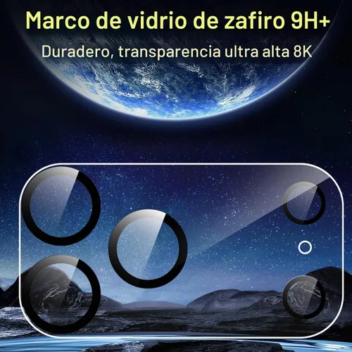 Vista 4 de Ferilinso Paquete de 6 Protectores de Lente de Cámara para Accesorios de iPhone 17 Pro, Compatible con Fundas de Teléfono, Cubierta de Vidrio