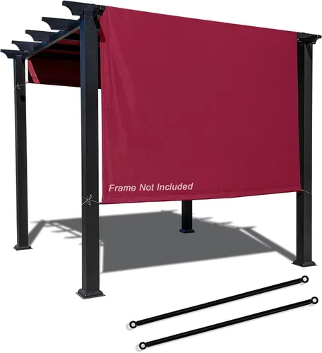 Vista 10 de Alion Home Toldo universal impermeable para pérgola – Toldo de repuesto para pérgola – Cubierta de sombra ajustable para exteriores con varillas