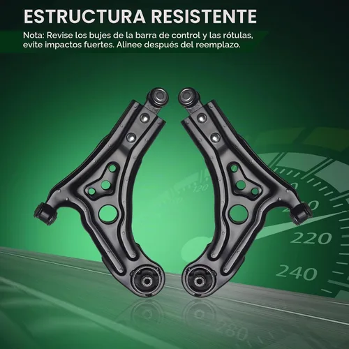 Vista 3 de Conjunto de brazo de control inferior delantero y rótula compatible con Chevrolet Aveo Aveo5 Pontiac G3 Wave Wave5 Suzuki Swift+ Driver Passenger
