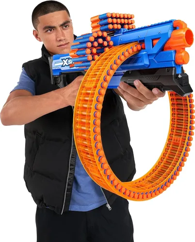 Vista 2 de XSHOT Insanity Mad Mega Barrel Blaster Caja Abierta, Emocionante Pistola de Juguete para Niños, Ideal para Diversión al Aire Libre y Aventuras