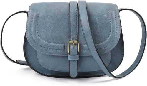 Vista 25 de Bolsa cruzada de cuero vegano para mujer, pequeña, para colgarla en el hombro, monedero, estilo bohemio Beige