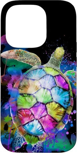 Vista 17 de Rainbow Turtle Design Colorful Turtle Print Sea Turtle Shell Case for iPhone 17
