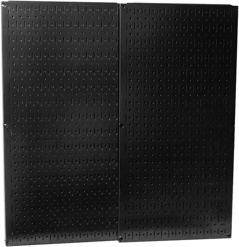Vista 14 de Wall Control 30-P-3232B - Paquete con panel perforado de metal negro, 2 paneles anchos de 32 pulgadas de alto x 16 pulgadas de ancho, ASM-SH-1606 B