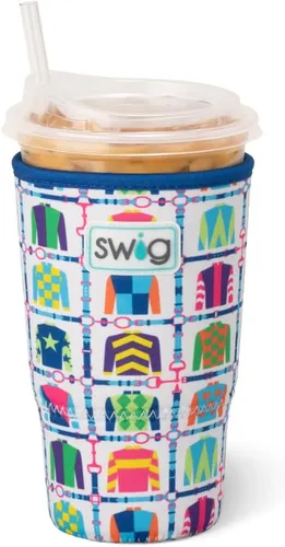 Vista 20 de Swig Life Coolie para taza helada mediana de 22 onzas, funda aislante estándar de 22 onzas con asa, aislamiento de neopreno mantiene las bebidas