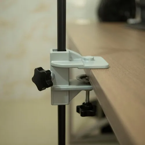 Vista 7 de Abrazadera de metal para brazos de mesa de aseo para mascotas, aleación de aluminio resistente, soporte de corte de pelo para perros y gatos