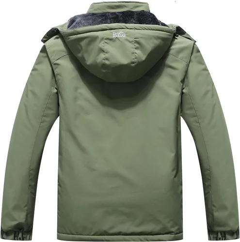 Vista 2 de Pooluly - Chaqueta impermeable de invierno, esquí, snowboard, para hombre, con capucha, rompevientos.