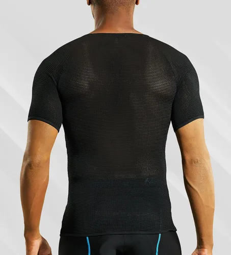Vista 5 de Chalecos para hombremanga corta ciclismo capa base transpirable malla sin mangas Ciclismo capa base bicicleta ultraligera camisetas