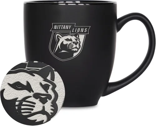 Vista 37 de Rico Industries - Taza de cerámica mate negra con grabado láser estándar de 15oz para NCAA (escuelas T & U) - Para bebidas calientes o frías
