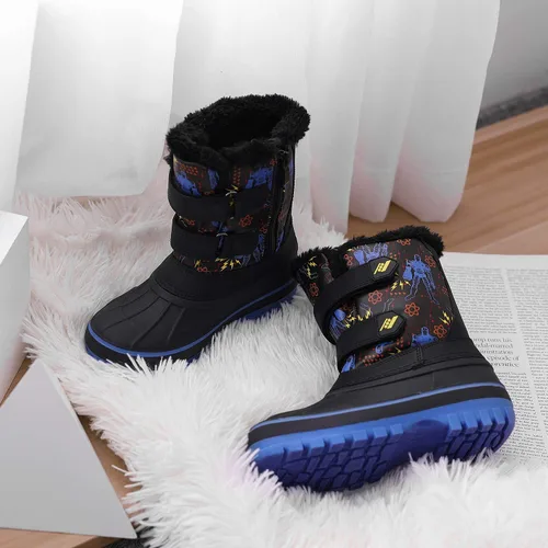 Vista 7 de DREAM PAIRS Botas de nieve de invierno para niños y niñas, hasta la pantorrilla