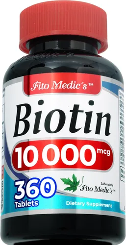 Vista 2 de FITO MEDIC'S Laboratorio biotina pestaña 360 Suplemento de biotina.