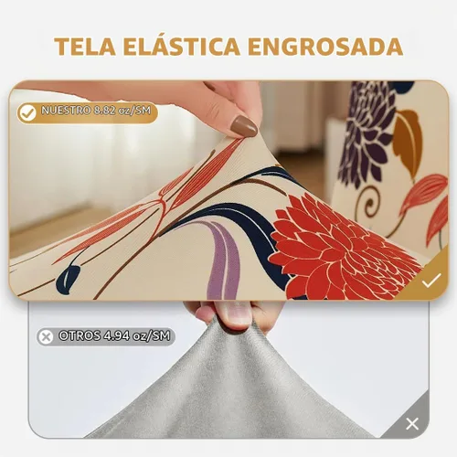 Vista 7 de Secgo - Juego de 2 fundas para sillas de comedor, funda elástica para sillas de comedor, fundas lavables de elastano para sillas de cocina Parsons