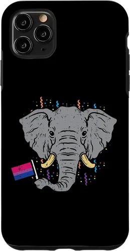 Vista 11 de Funda para iPhone 14 Bisexual Flag Elephant LGBT Bi Pride Stuff Animal Case