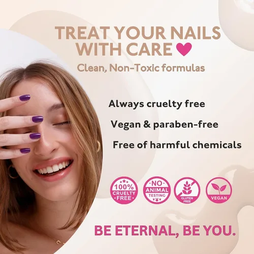 Vista 7 de Eternal Juego de 4 esmaltes de uñas: larga duración, secado rápido y libre de crueldad. Fabricado en Estados Unidos - 0.46 onzas líquidas cada una