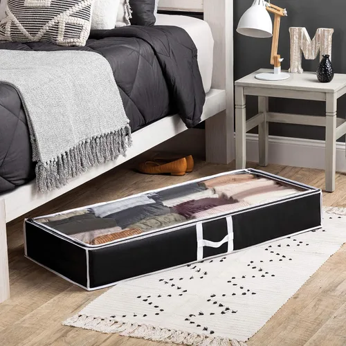 Vista 2 de ZOBER - Bolsa de almacenamiento para guardar debajo de la cama Negro