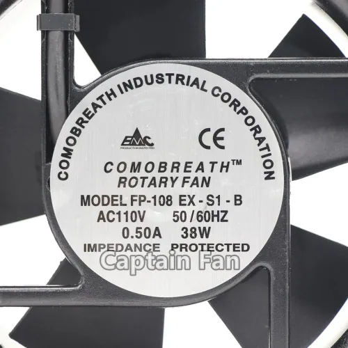 Vista 5 de Commonwealth FP-108EX-S1-B - Ventilador de carcasa de 5.906 x 5.906 in, 38 W, 3100 RPM, CA 110 V, compatible con escritorio