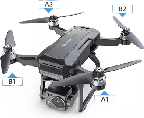 Vista 2 de Bwine Piezas de repuesto originales para dron Bwine F7, brazo con motor, piezas de reparación accesorios para drones (parte trasera izquierda)