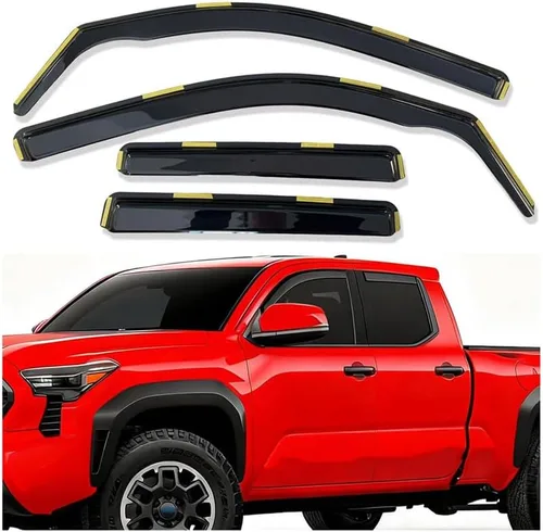 Vista 12 de Deflectores de ventana adhesivos para ventanas laterales y ventilación con viseras para 2015-2018 Chevy Silverado y GMC Sierra 1500 2500HD 3500HD