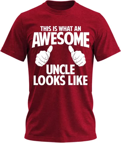 Vista 8 de Awesome Uncle Looks Like - Camiseta divertida para hombre Negro