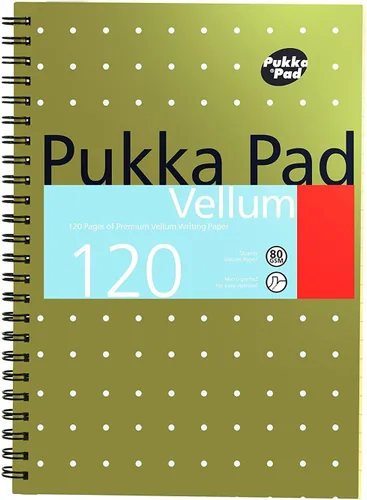 Vista 6 de Pukka Pad 836893 Cuaderno de alambre perforado a rayas 120pp 80gsm A5 Vellum Ref VJM/2 [Pack de 3]