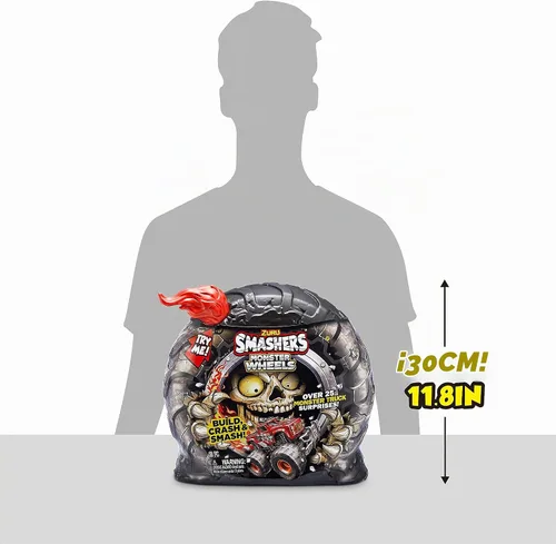 Vista 5 de Smashers Monster Wheels Paquete Misterioso RED Flame [¡Más de 25 Sorpresas de Monster Trucks!]