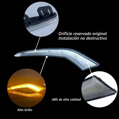 Vista 3 de Cambio de luz LED blanca/ámbar para niebla delantera y marcha diurna con función de señal intermitente LED dinámica Compatible con accesorios