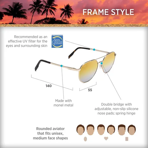 Vista 6 de Maui Jim Gafas de sol clásicas polarizadas Waterfront para hombre y mujer