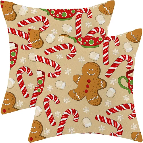 Vista 31 de Juego de 2 fundas de almohada de Halloween de 16 x 16 pulgadas, fundas de almohada de murciélagos negros y crema, fundas de cojín decorativas