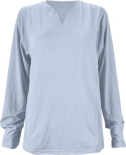 Vista 2 de Aipengry Camisa Henley de manga larga para hombre, con diseño de los años 80, camiseta de campamento de manga larga para hombre, camisa de verano