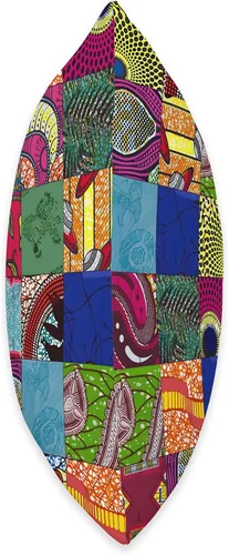 Vista 2 de Nativ Hand Ankara Kitenge - Almohada de retazos con estampado de cera africana, 16 x 16, multicolor