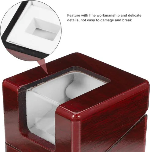 Vista 4 de BESPORTBLE Caja de exhibición del anillo del campeonato, caja de exhibición del anillo de madera, exhibición del anillo único, caja del caso