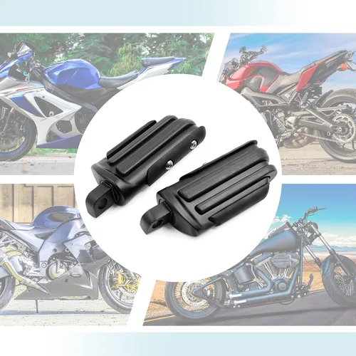 Vista 5 de F FIERCE CYCLE 1 par 0.394 in aluminio Aolly motocicleta Rearsets trasero conjunto reposapiés Peg Bike Bicicleta Ciclismo Negro para Harley Touring
