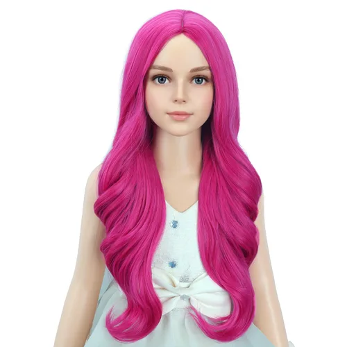 Vista 23 de PATTNIUM Peluca larga y ondulada rubia oscura para niños y niñas, peluca Rubio ceniza