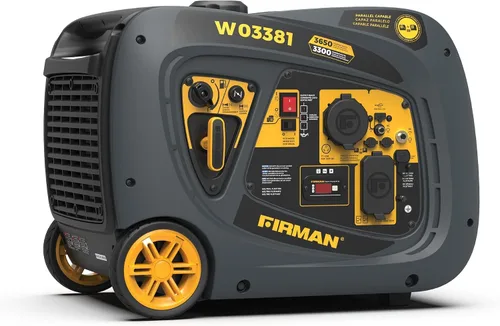 Vista 12 de FIRMAN Generador portátil con inversor de gas W03382, potencia de arranque eléctrico de 3650 W, silenciador silencioso de la serie Whisper, modo